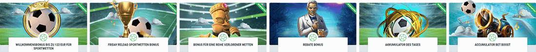 22bet bietet viele Sportwetten Boni